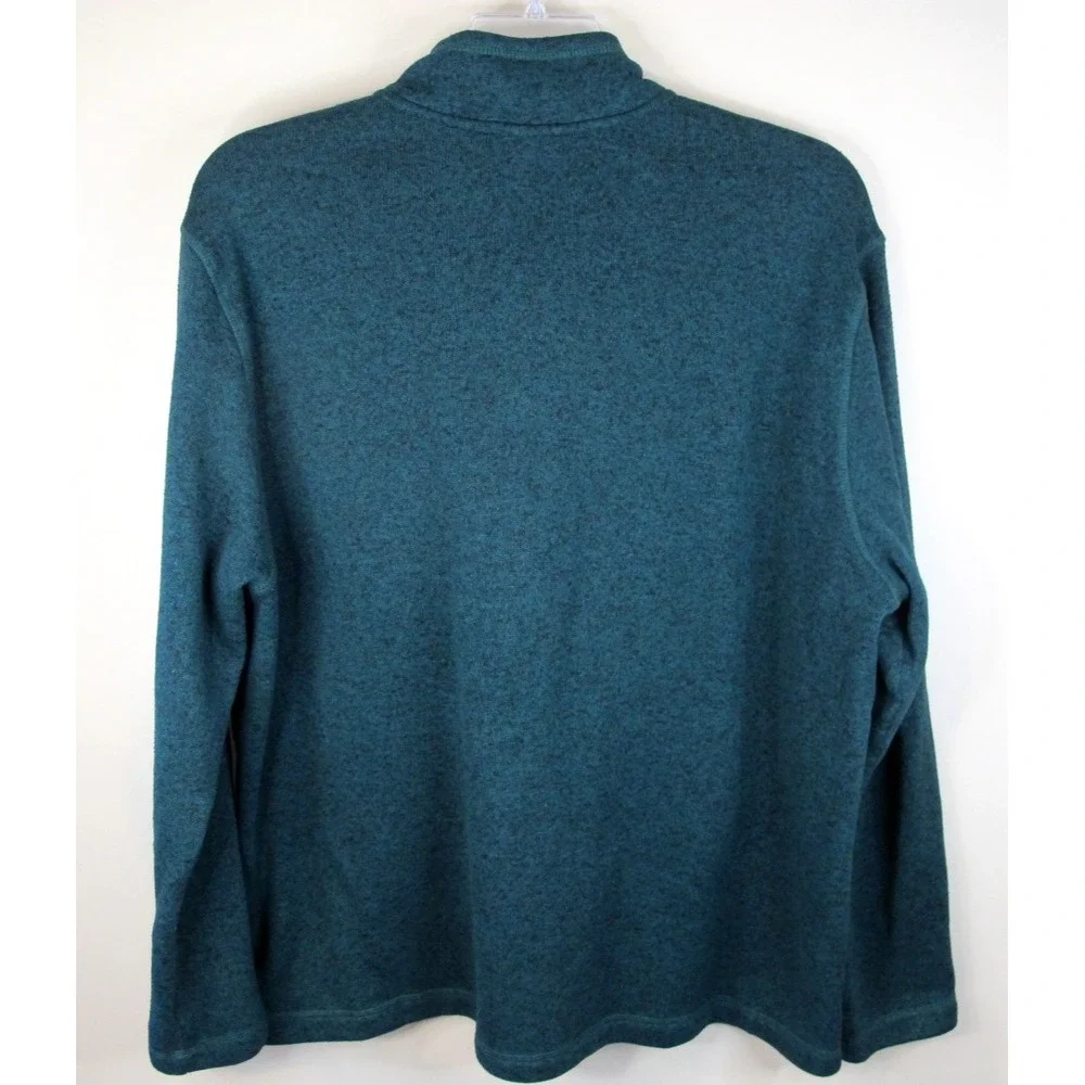 Eddie Bauer 1/2 Zip Pullover Camp Sweater‎ Men's Size XXL Green Polyester